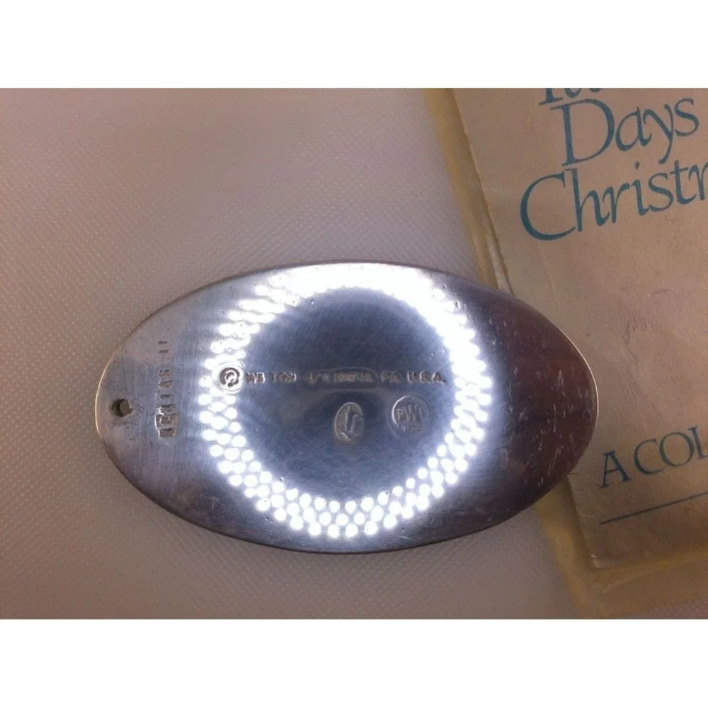WILTON ARMETALE‎ Ornament Adult OS Silver Excellent Twelve Days of Christmas